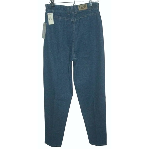 Vintage 80's Lee Mom Jeans Elastic Riders Relaxed Fit Tapered Deadstock 10 Long - Picture 4 of 10
